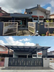 Automated sliding gate installation at Taman Bercham Jaya, Ipoh for enhanced home security and daily convenience