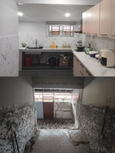 Precision-laid ceramic floor and wall tiles installation in modern living space for a durable, stylish finish in Ipoh